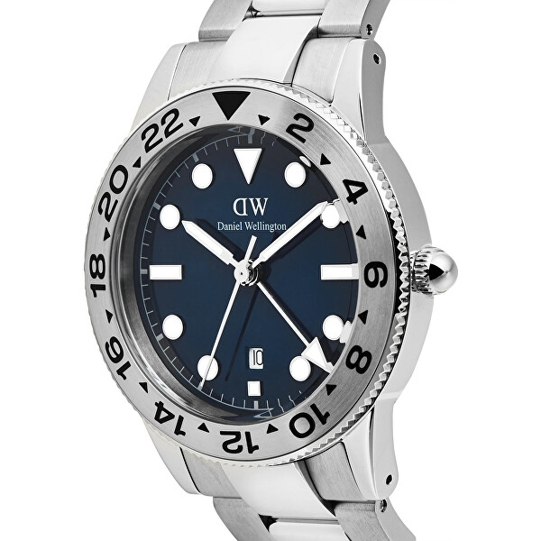 Iconic GMT 40 Link Brushed Bezel Silver DW00100922