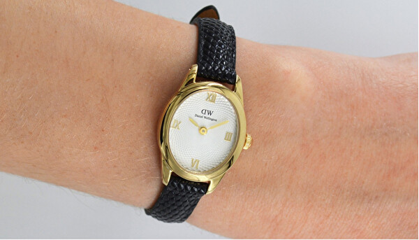 Ophelia Mini 22x25,5 Green Lizard White Guilloché S DW00100889