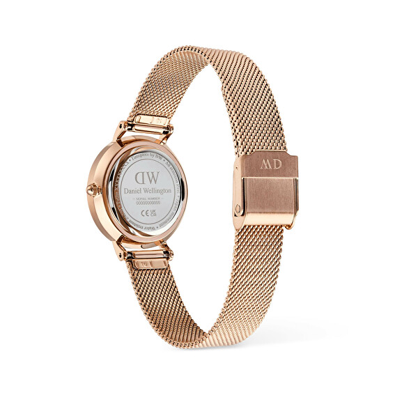 Petite 28 Roman Numerals Date Melrose White Rose Gold DW00100856