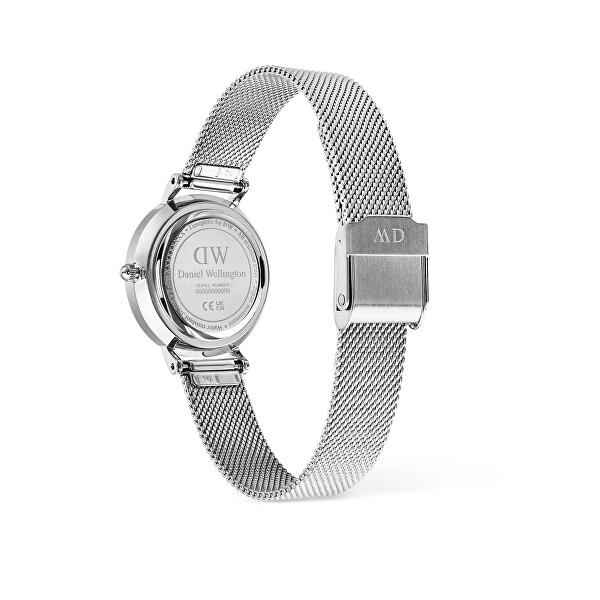 Petite 28 Roman Numerals Date Sterling White Silver DW00100858