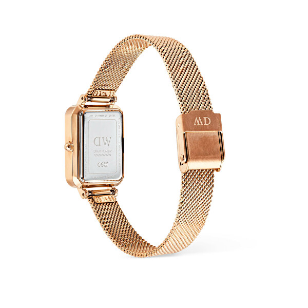 Quadro 20x26 Roman Numerals Date Melrose White Rose Gold DW00100860