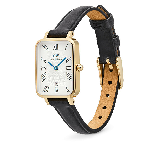 Quadro 20x26 Roman Numerals Date Sheffield White Gold DW00100865
