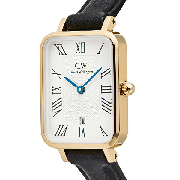 Quadro 20x26 Roman Numerals Date Sheffield White Gold DW00100865