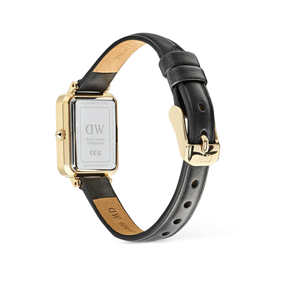 Quadro 20x26 Roman Numerals Date Sheffield White Gold DW00100865