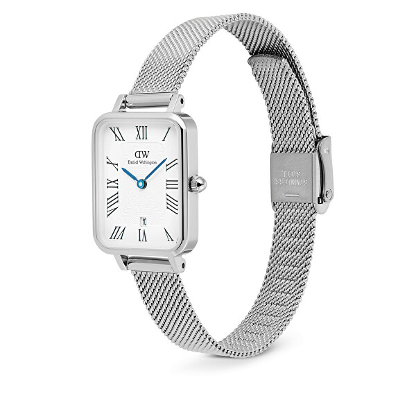 Quadro 20x26 Roman Numerals Date Sterling White Silver DW00100863