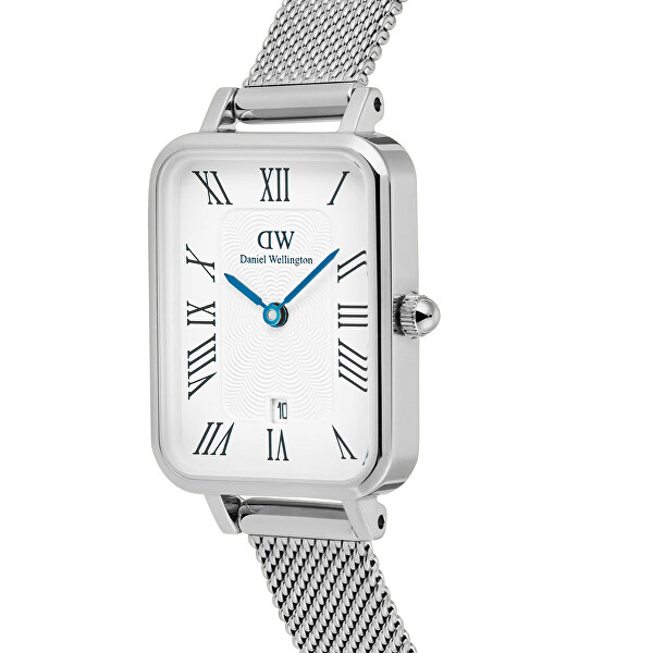 Quadro 20x26 Roman Numerals Date Sterling White Silver DW00100863