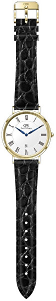 Classic 40 Roman Numerals Black Croc Belly G DW00100915