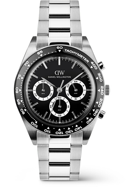 Iconic Tachymeter 42 3-Link Black Black S DW00100947