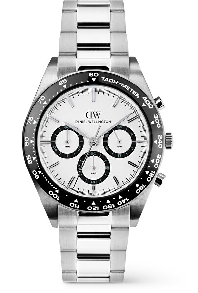 Iconic Tachymeter 42 3-Link White Black S DW00100948