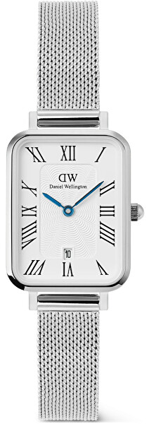 Quadro 20x26 Roman Numerals Date Sterling White Silver DW00100863