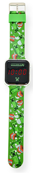 LED-Uhr Kinderuhr Minecraft MIN4129
