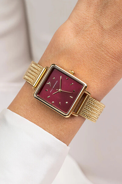 Burgundy Gold Mesh EKM-5914GQ