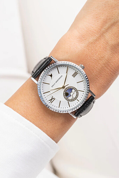 Croco Black Silver EKB-BC001Q18S