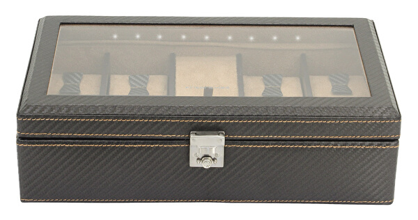 Carbon 32059-3 Cutie-Casetă elegantă cu depozitare pentru 9 ceasuri