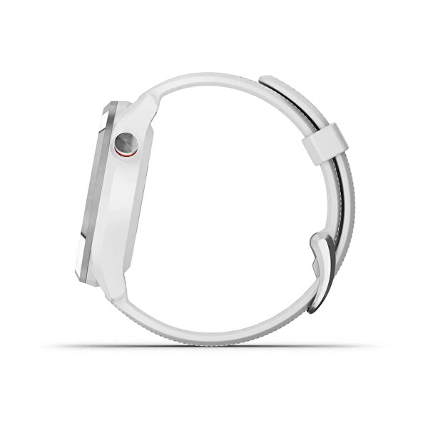 Approach S42 Silver/White Silicone Band Golf-GPS-Uhr 010-02572-01