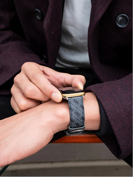 Kožený řemínek pro Apple Watch (42 - 45 mm) - Black CS3001S2