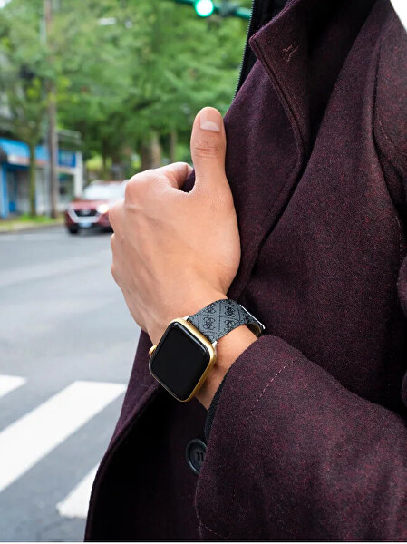 Kožený řemínek pro Apple Watch (42 - 45 mm) - Black CS3001S2