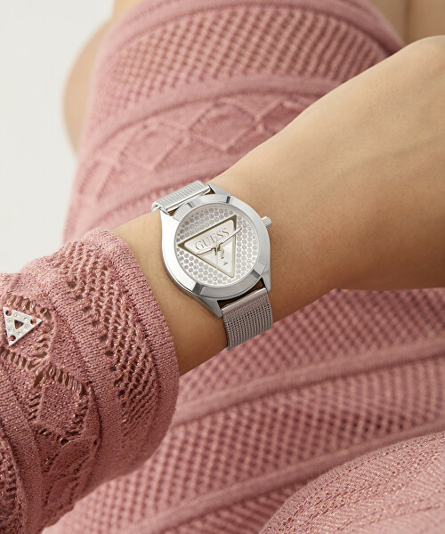 Ladies Silver Tone Analog Watch GW0835L1