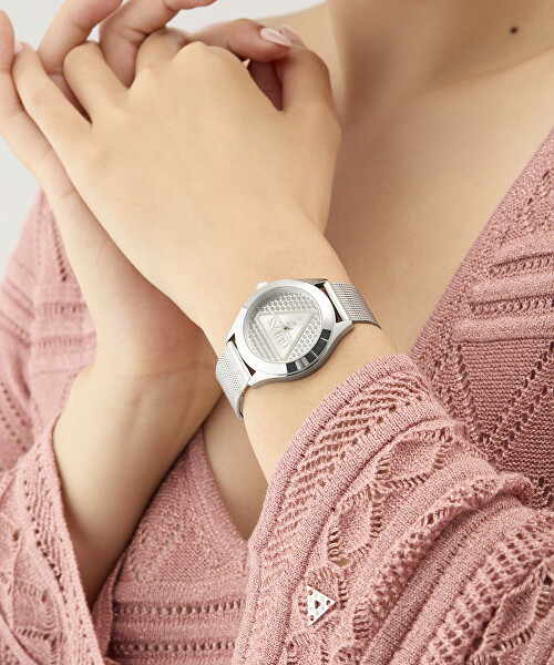 Ladies Silver Tone Analog Watch GW0835L1