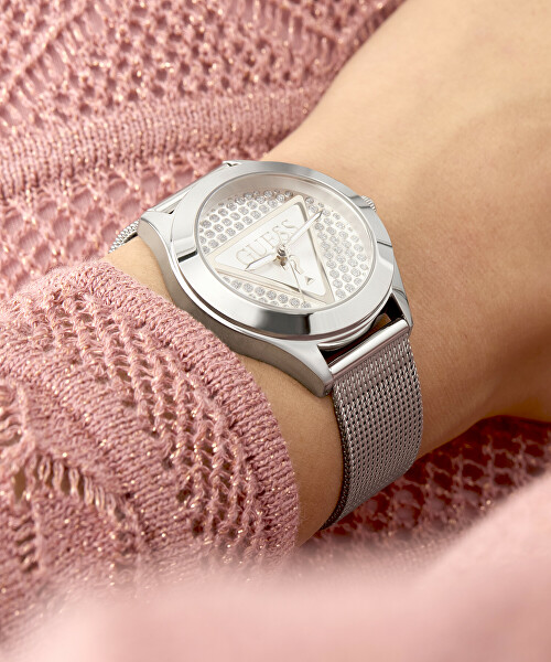 Ladies Silver Tone Analog Watch GW0835L1