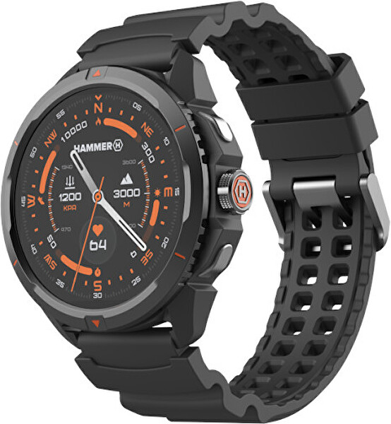 Chytré hodinky Hammer Watch 2 oranžovo-černé