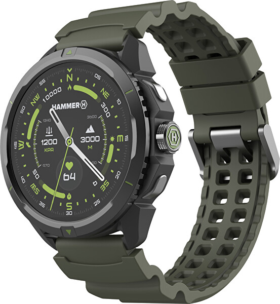 Chytré hodinky Hammer Watch 2 zeleno-černé