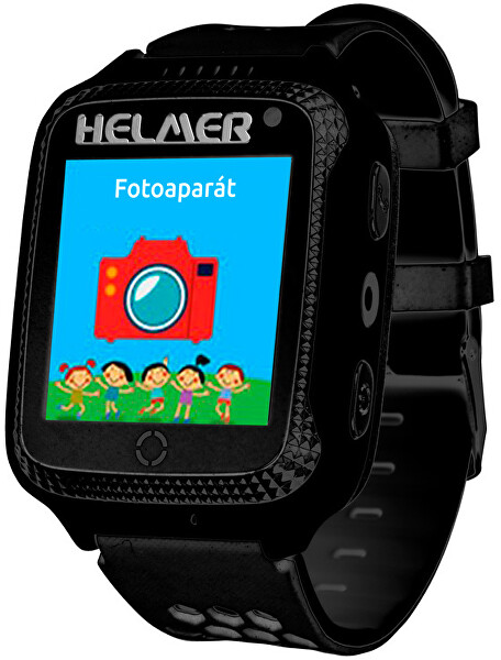 Chytré dotykové hodinky s GPS lokátorem a fotoaparátem - LK 707 černé