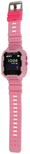 Smart dotykové hodinky s GPS lokátorom a fotoaparátom - LK 708 ružové
