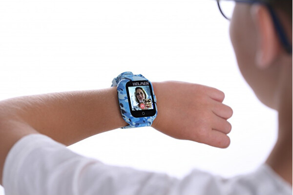 Smart-Touch-Uhr mit GPS-Locator und Kamera - 4G blau