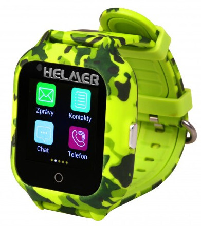 Chytré dotykové hodinky s GPS lokátorem a fotoaparátem - LK 710 4G zelené