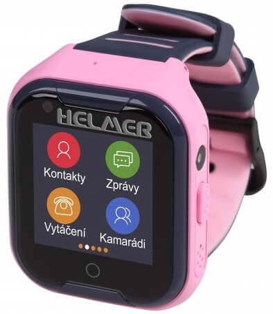 LK 709 4G roz - ceas pentru copii cu localizator GPS, apel video, rezistent la apă