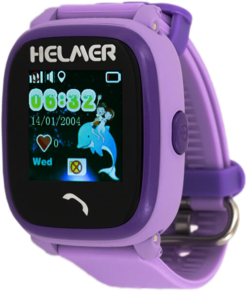 SLEVA - Chytré dotykové hodinky s GPS lokátorem LK 704 fialové