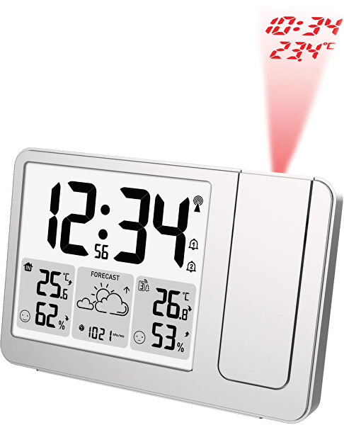 Rádiem řízená meteorologická stanice s projektorem RB3539