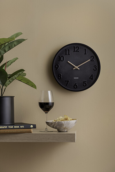Designové nástěnné hodiny 6041BK