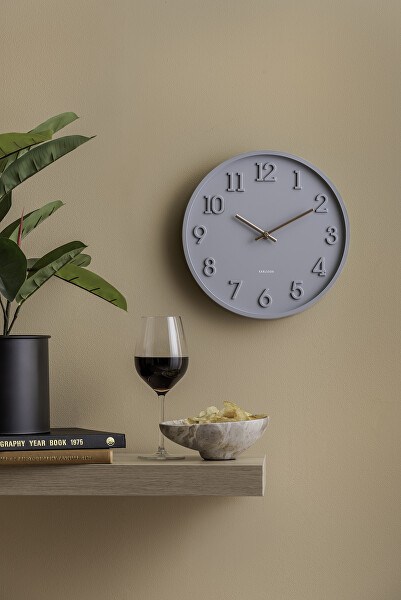 Designové nástěnné hodiny 6041GY