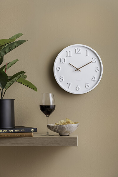 Designové nástěnné hodiny 6041WH