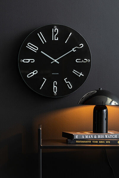 Designové nástěnné hodiny 6090BK