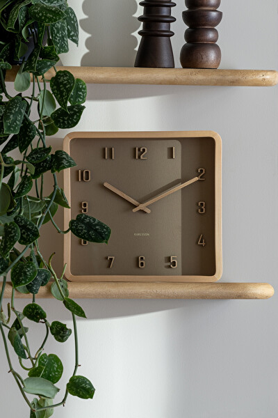 Designové nástěnné hodiny 6118BR