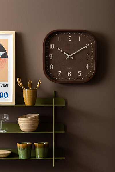 Designové nástěnné hodiny 6138BR