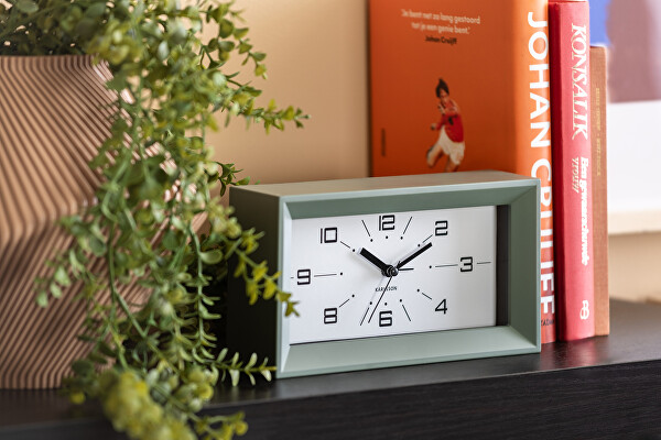 Designové stolní hodiny s budíkem 6066GR