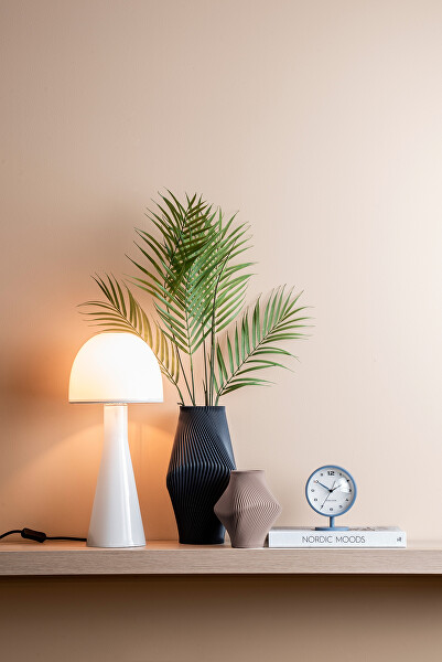 Designové stolní hodiny s budíkem 6027BL