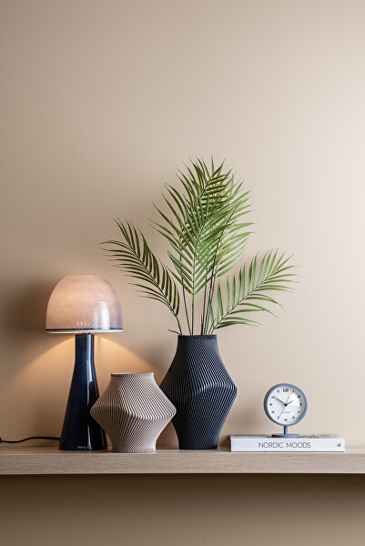 Designové stolní hodiny s budíkem 6027BL