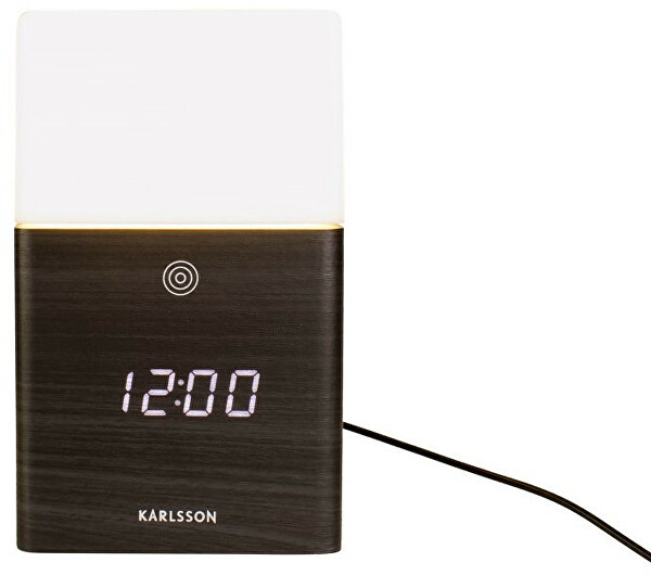 Designový digitální budík/hodiny s LED osvětlením KA5798BK