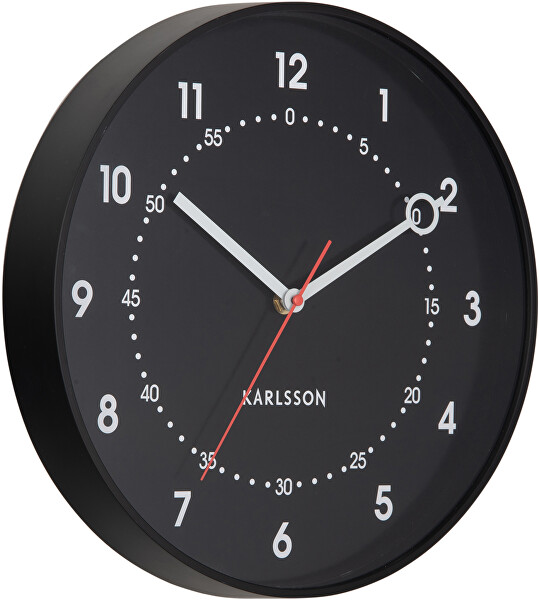 Designové nástěnné hodiny 6038BK