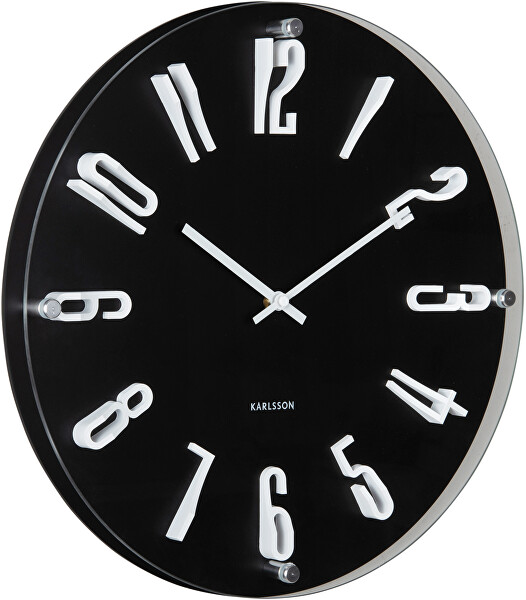 Designové nástěnné hodiny 6090BK