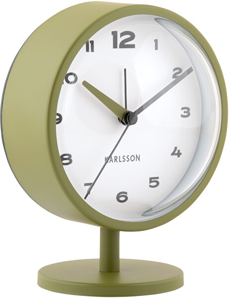 Designové stolní hodiny s budíkem 6027GR