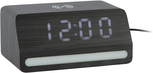 LED hodiny-budík 6078BK Karlsson s nabíječkou 6078BK