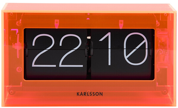 Designové nástěnné/stolní překlápěcí hodiny KA5976OR