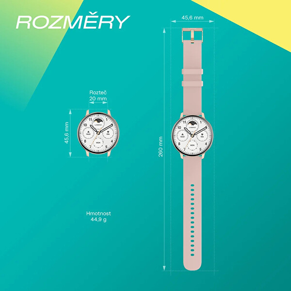 Dárkový set Aura Rose Gold 8596687004001 + náhradní řemínek