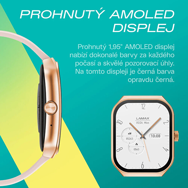 Dárkový set Flow AMOLED Rose Gold 8596687004605 + náhradní řemínek